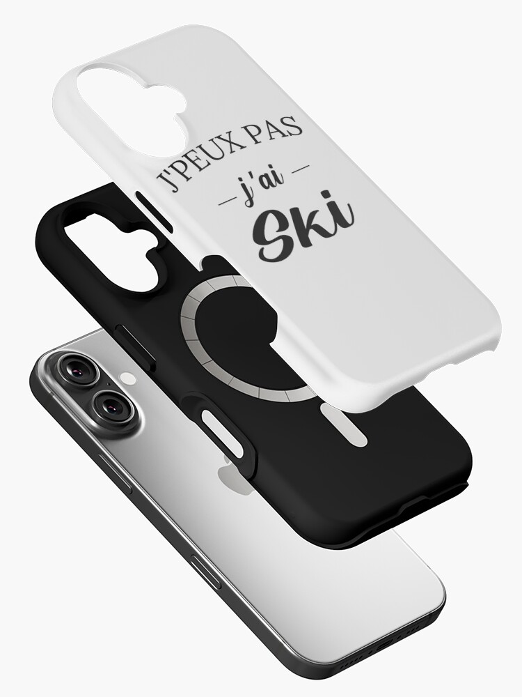 Aperçu 2 sur 4. Coque iPhone avec l'œuvre WOW !! Je peux pas j ai ski tee shirt cadeau fan des pistes enneigées et de SKI montagne créée et vendue par FranceLibre.