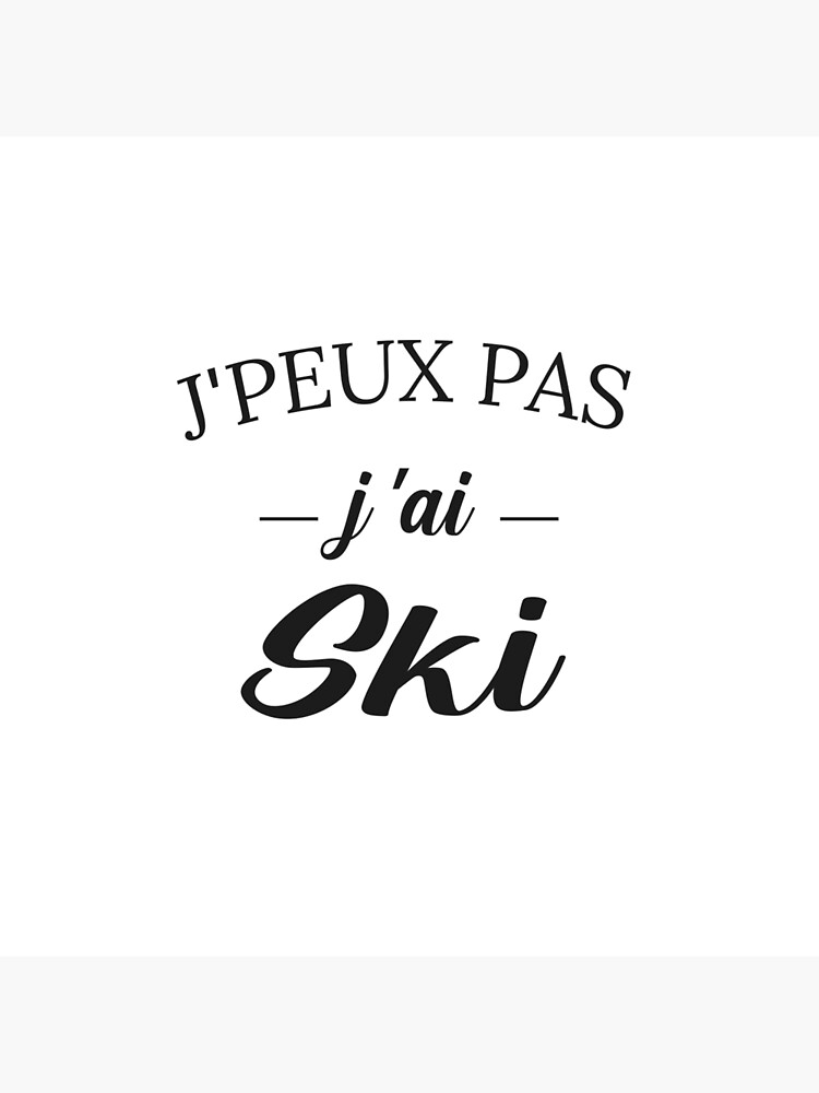 Aperçu 4 sur 4. Coussin avec l'œuvre WOW !! Je peux pas j ai ski tee shirt cadeau fan des pistes enneigées et de SKI montagne créée et vendue par FranceLibre.