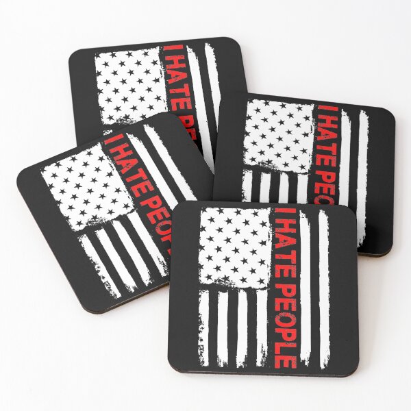 Item preview, I Hate People Love America Funny Flag designed and sold by anthonymark14.