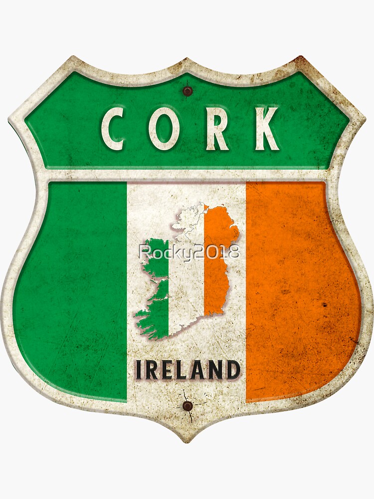 "Cork Ireland coat of arms flags design" Sticker for Sale by Rocky2018