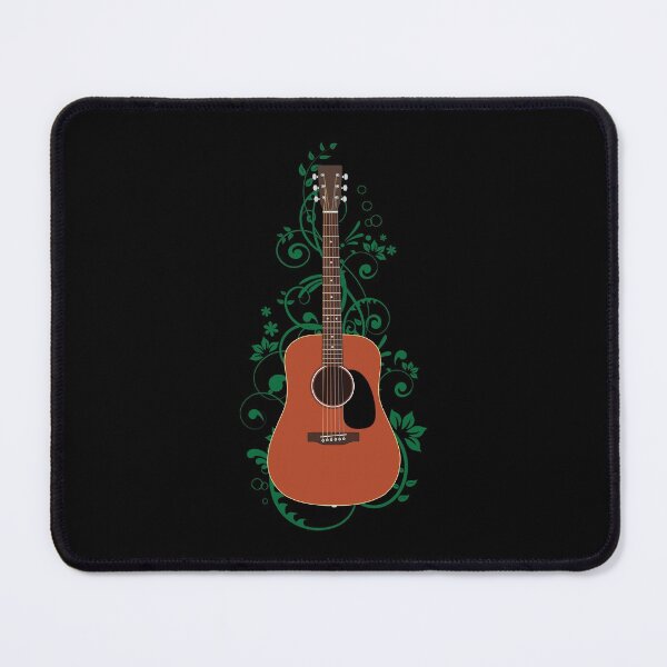 Item preview, Mahogany Dreadnought Acoustic Guitar Flowering Vines designed and sold by nightsworthy.