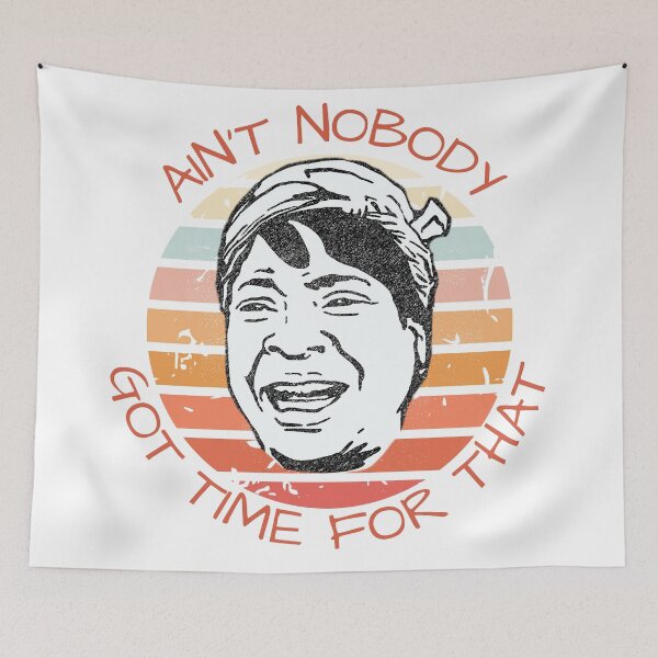 Item preview, Ain't Nobody Got Time For That Meme Retro Sunset designed and sold by LuckyKermit.