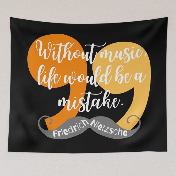 Item preview, Friedrich Nietzsche Quote - Without Music designed and sold by superbling.