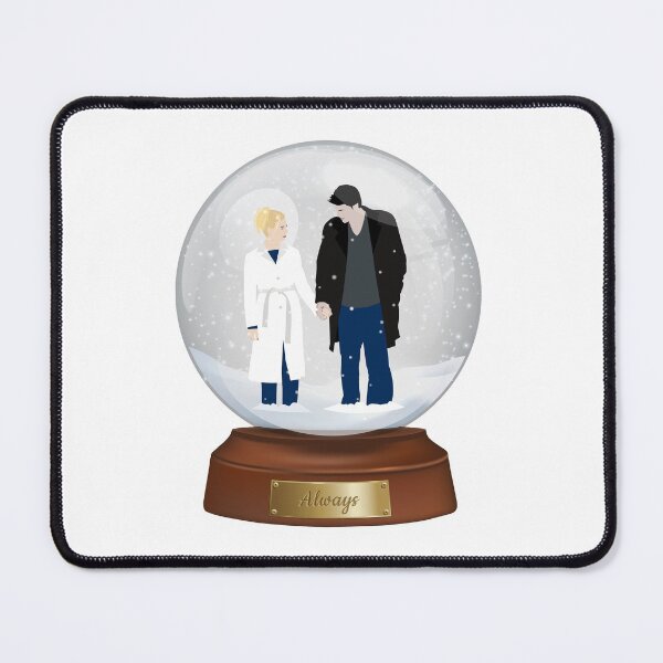 Item preview, Buffy and Angel from "Amends" in a Christmas snow globe designed and sold by TheHappyDoe.