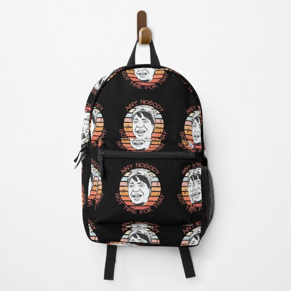 Item preview, Ain't Nobody Got Time For That Meme Retro Sunset In Black designed and sold by LuckyKermit.