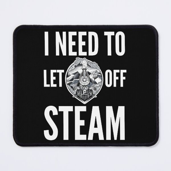 Item preview, Train Lover Goth Steam Train Let Off Steam Railroad Humor designed and sold by alb245.
