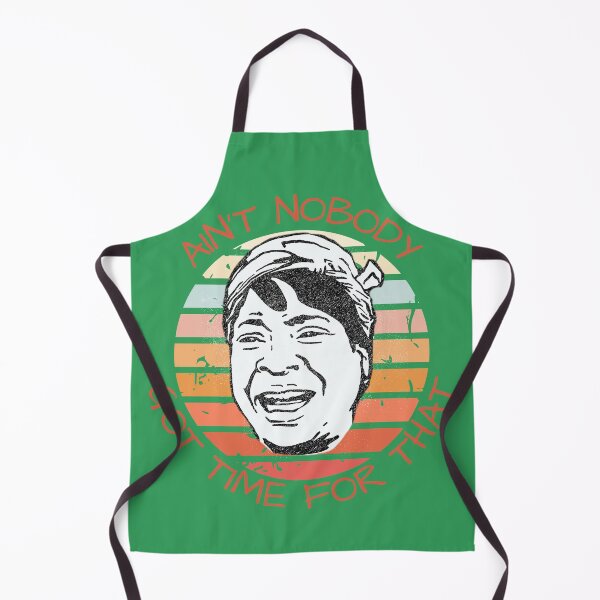 Item preview, Ain't Nobody Got Time For That Meme Retro Sunset In Green designed and sold by LuckyKermit.