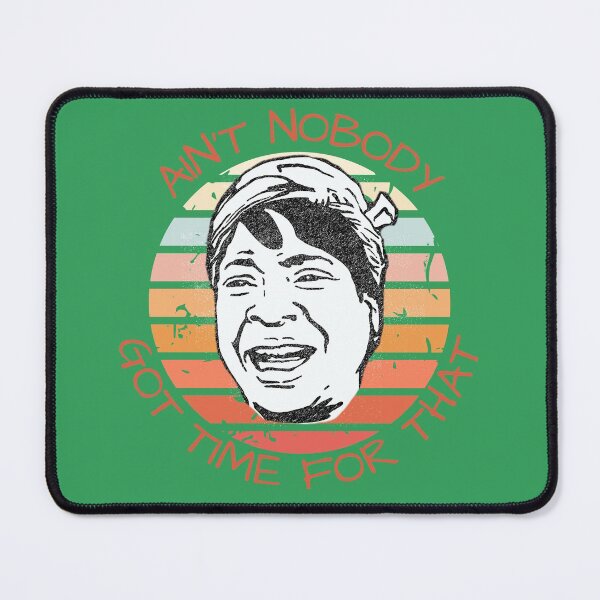 Item preview, Ain't Nobody Got Time For That Meme Retro Sunset In Green designed and sold by LuckyKermit.