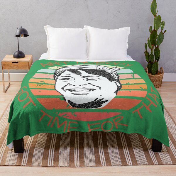 Item preview, Ain't Nobody Got Time For That Meme Retro Sunset In Green designed and sold by LuckyKermit.