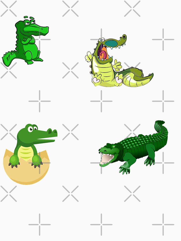 "Alligator Clipart Cartoon Pack" Tshirt for Sale by LuckyKermit
