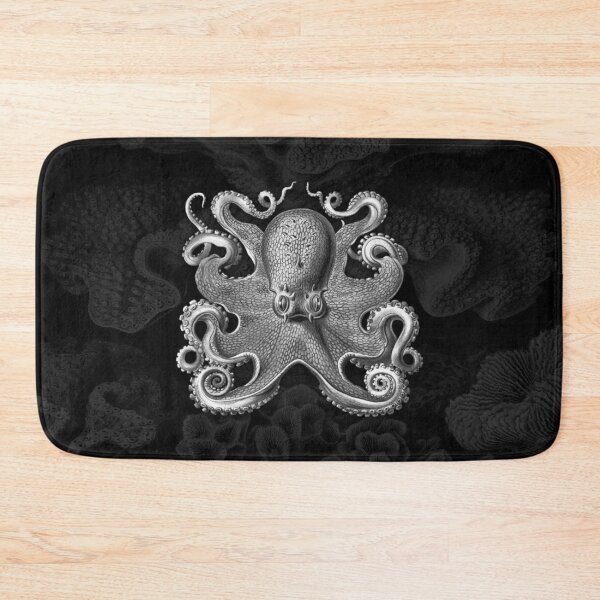 Item preview, Octopus Squid Kraken Art Tentacles Seashell Deep Sea Ocean Creatures Lover (Black & White) - Octopus designed and sold by Mechanical Whispers.
