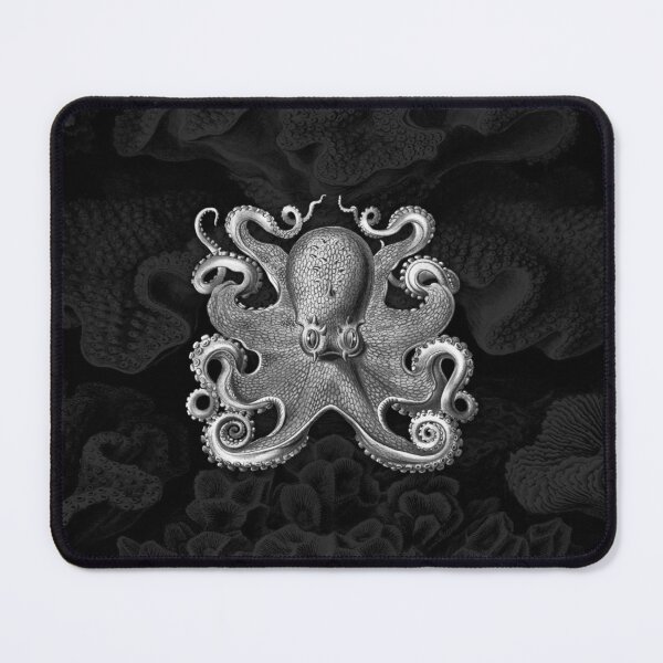 Item preview, Octopus Squid Kraken Art Tentacles Seashell Deep Sea Ocean Creatures Lover (Black & White) - Octopus designed and sold by Mechanical Whispers.