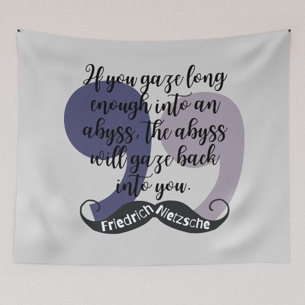 Item preview, Friedrich Nietzsche Quote - Into the Abyss designed and sold by superbling.