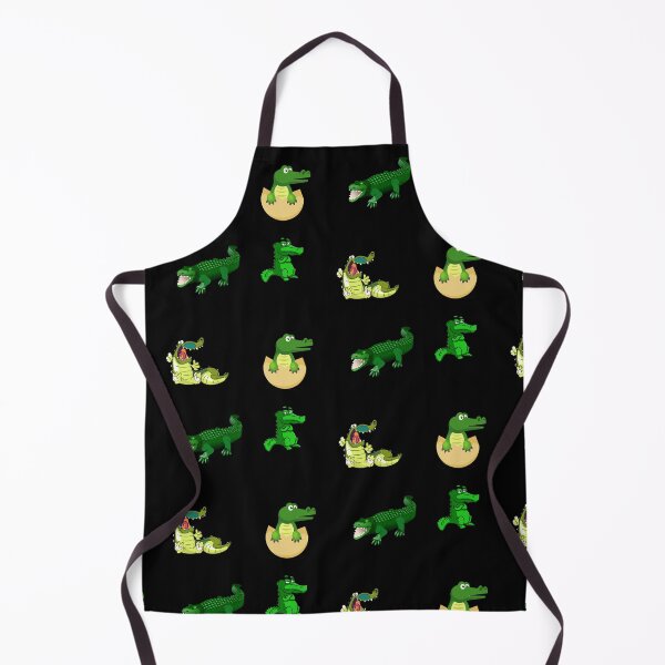 Item preview, Alligator Clipart Cartoon Pack In Black designed and sold by LuckyKermit.