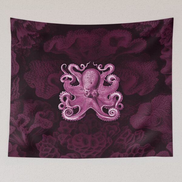 Item preview, Octopus Squid Kraken Art Tentacles Seashell Deep Sea Ocean Creatures Lover (Pink) - Octopus designed and sold by Mechanical Whispers.