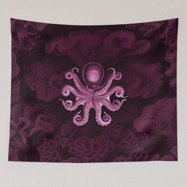 Item preview, Octopus Squid Kraken Art Tentacles Seashell Deep Sea Ocean Creatures Lover (Pink) designed and sold by Mechanical Whispers.