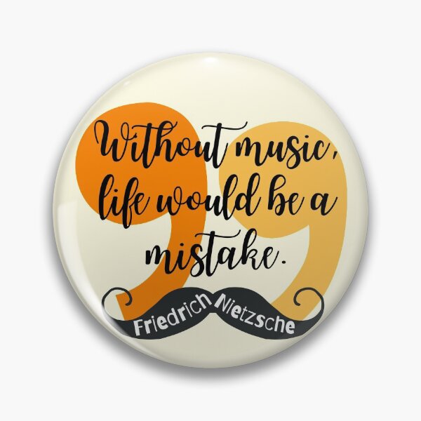 Item preview, Friedrich Nietzsche Quote - Without music designed and sold by superbling.