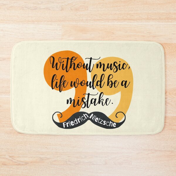 Item preview, Friedrich Nietzsche Quote - Without music designed and sold by superbling.