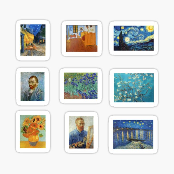 50 Van Gogh Painting Sticker Van Gogh Vincent Van Gogh Themed -  Israel