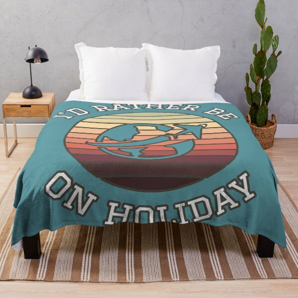 Item preview, I'd Rather Be On Holiday, Fun Vacation Holiday Beach Sunset Retro Design designed and sold by TrulyEpoque.