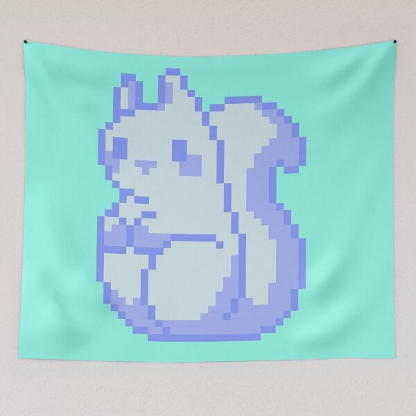 Item preview, Little Blue Pixel Squirrel designed and sold by rin3d .