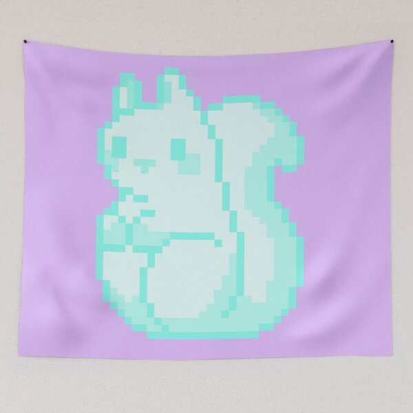 Item preview, Little Aqua Pixel Squirrel designed and sold by rin3d .