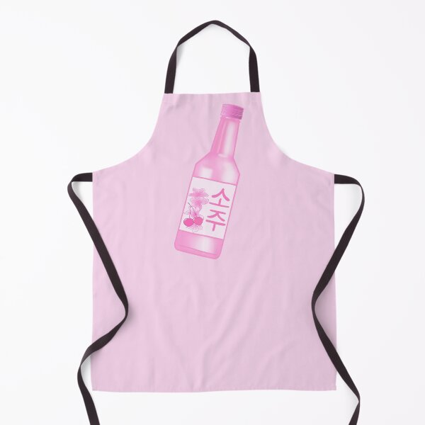 Item preview, Cherry flavoured korean pink soju bottle hangul writing cute cherry blossoms kawaii designed and sold by Lemonshaaark.