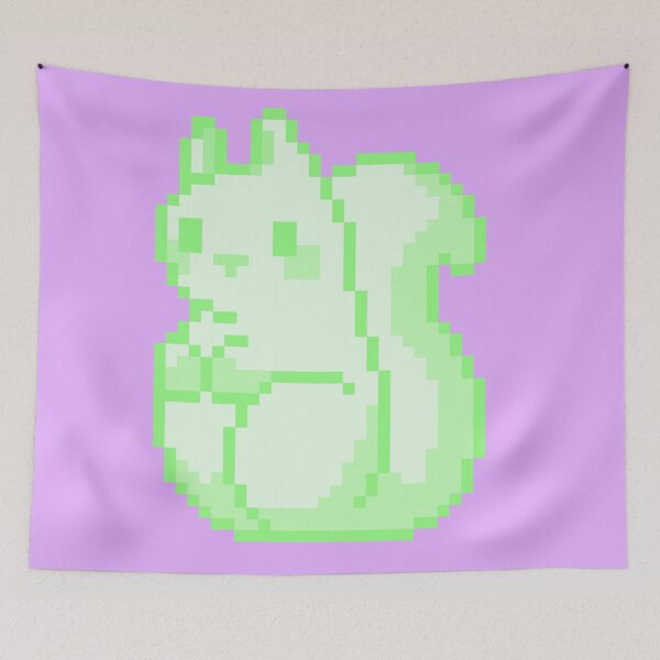 Item preview, Little Green Pixel Squirrel designed and sold by rin3d .