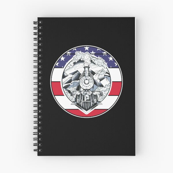 Item preview, American Flag Railroad Train Collector Goth Steam Train USA designed and sold by alb245.