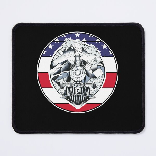 Item preview, American Flag Railroad Train Collector Goth Steam Train USA designed and sold by alb245.
