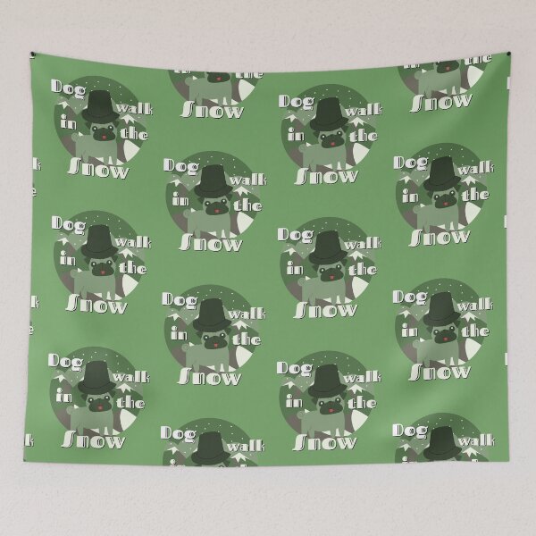 Item preview, Dog walk in the snow designed and sold by designerpriti.