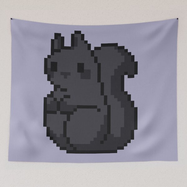 Item preview, Little Black Pixel Squirrel designed and sold by rin3d .