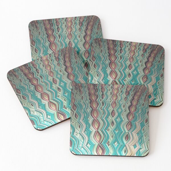 Item preview, Cherry Teal Ripple - Geometric Art  designed and sold by Jillianamatt.