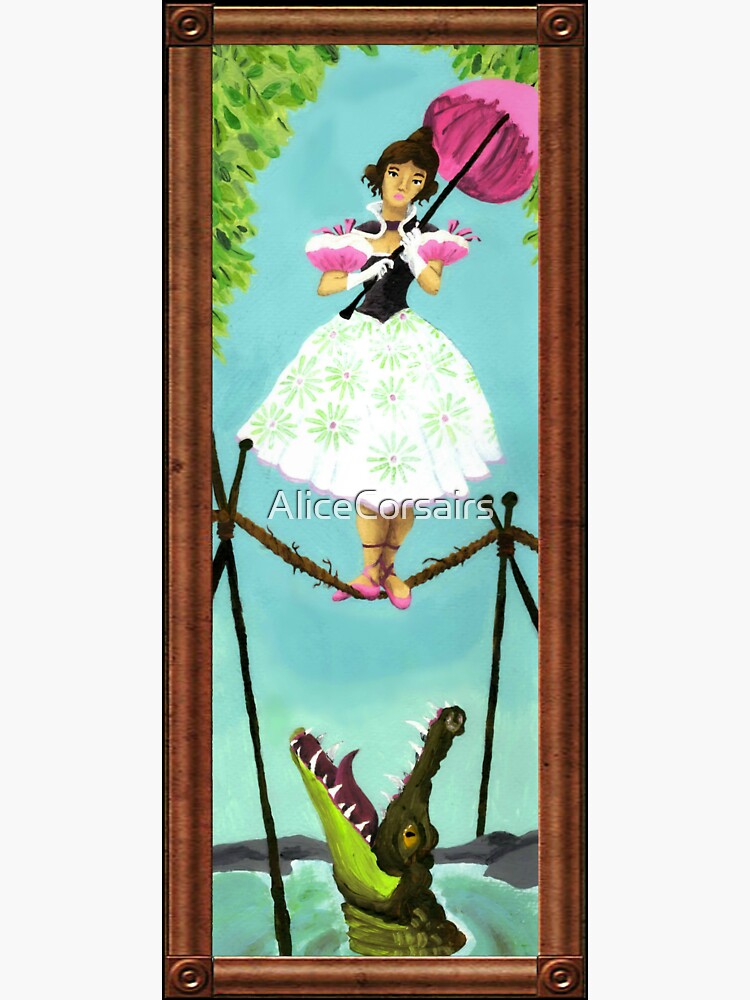 Thumbnail 3 of 3, Sticker, Tightrope Girl designed and sold by AliceCorsairs.