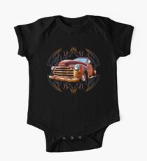 Pinstripe Rust Truck One Piece - Short Sleeve