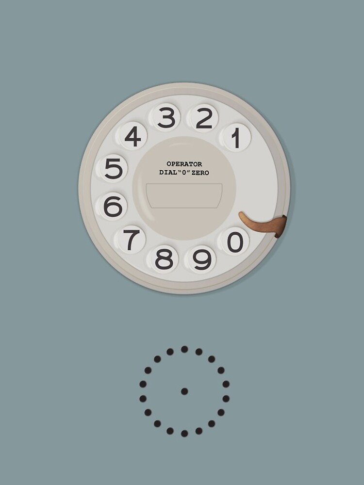Vintage Dial Phone Blue by Spikkels