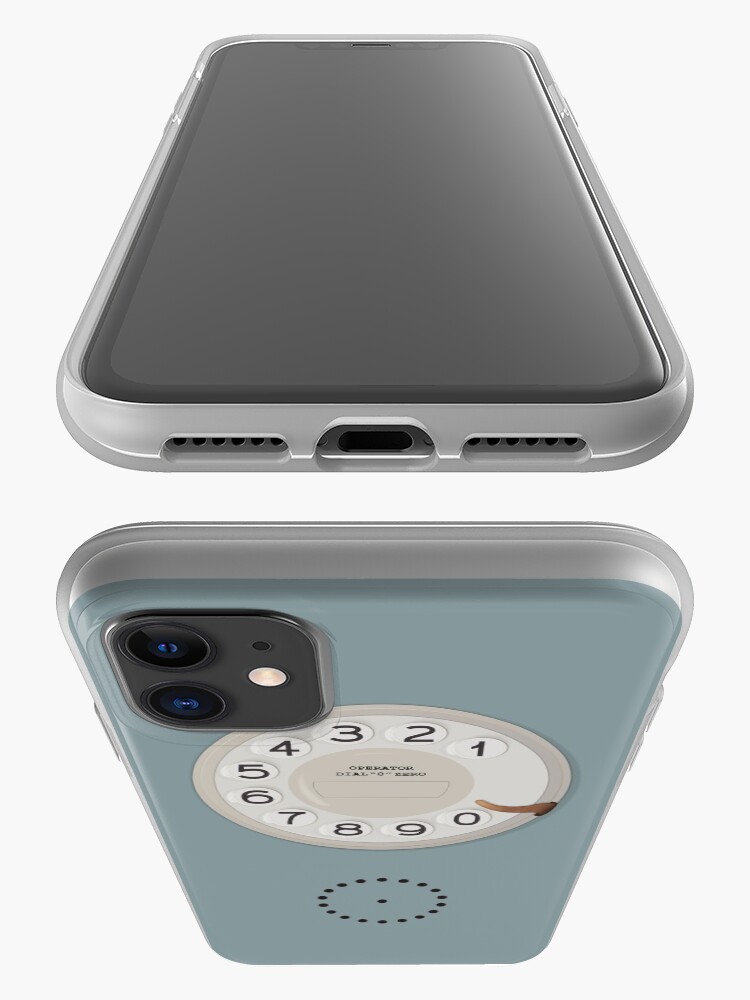 Alternate view of Vintage Dial Phone Blue iPhone Case & Cover