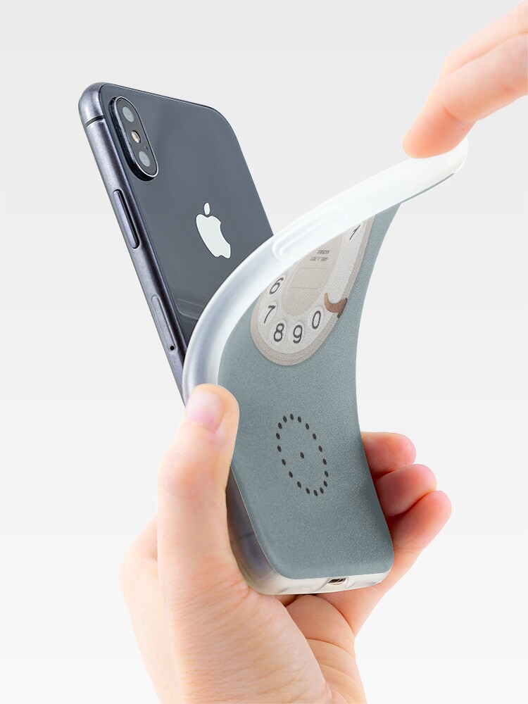 Alternate view of Vintage Dial Phone Blue iPhone Case & Cover