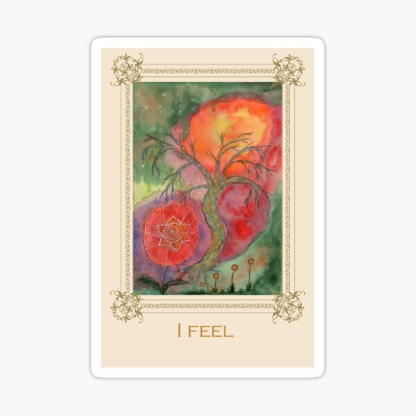 I feel - Tree affirmation card Sticker