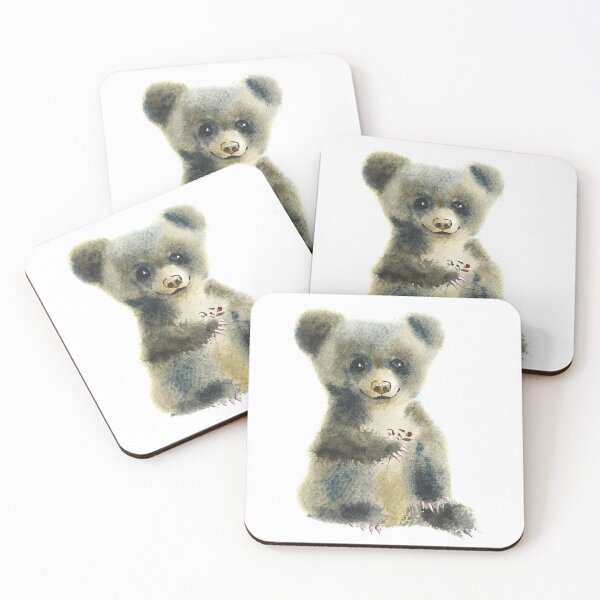 Item preview, Teddy Bear-watercolor portrait animals designed and sold by Hartics.