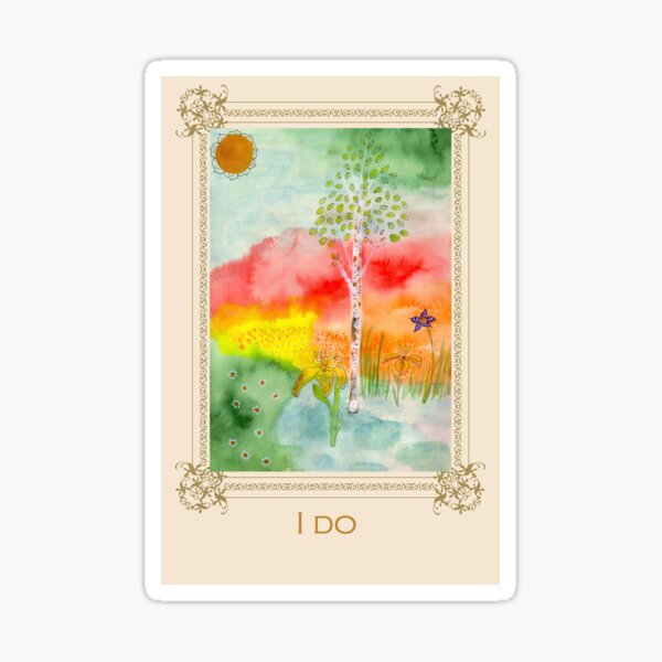 I do - Tree affirmation card Sticker