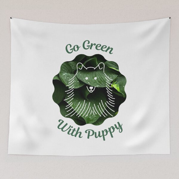 Item preview, Go Green With Puppy designed and sold by kucingmaikan.