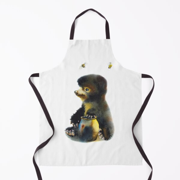Item preview, bear cub honey-watercolor portrait animals designed and sold by Hartics.