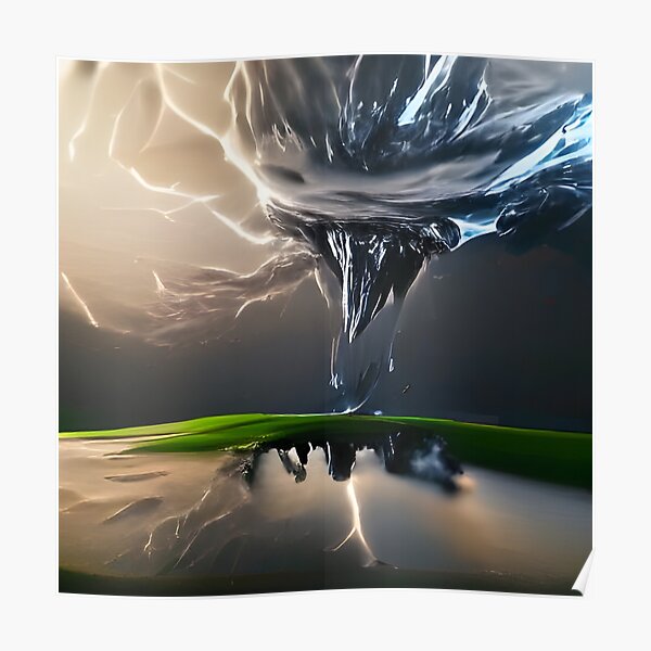 Ai Generated Art Tornado Poster For Sale By Geminisq Redbubble 