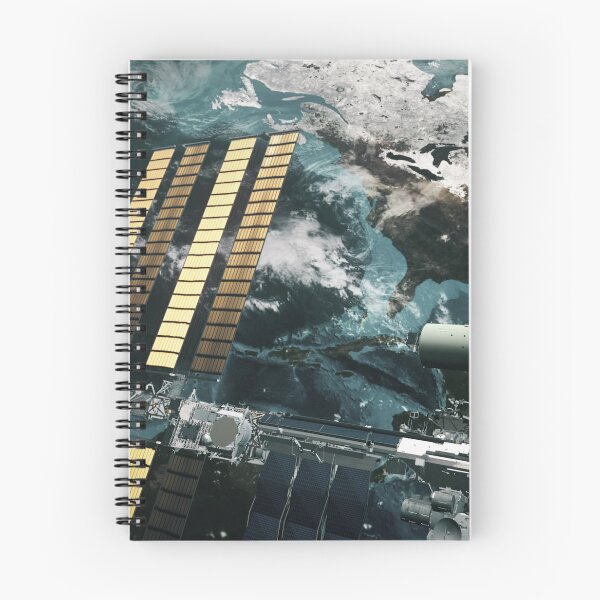 Item preview, Iss With Solar Panel Revolve Over Earth Atmosphere. Challenger And Globe Aesthetic Novelty Design designed and sold by Silver Medal.