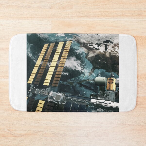 Item preview, Iss With Solar Panel Revolve Over Earth Atmosphere. Challenger And Globe Aesthetic Novelty Design designed and sold by Silver Medal.