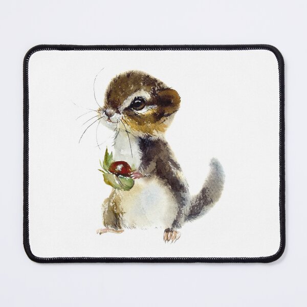 Item preview, chipmunk-watercolor portrait animals designed and sold by Hartics.