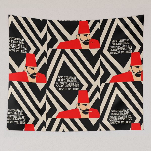 Item preview, Retro geometric style German Turkish tobacco ad designed and sold by aapshop.