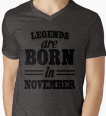 Legends are born in November Men's V-Neck T-Shirt