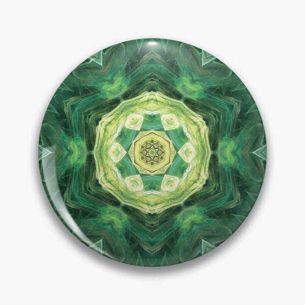 Item preview, Green fractal flower and triangles designed and sold by effervescence.